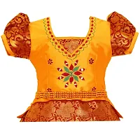Alluring Maroon Cotton Silk Lehenga Choli With Waist Belt And Accessories For Girls-thumb1