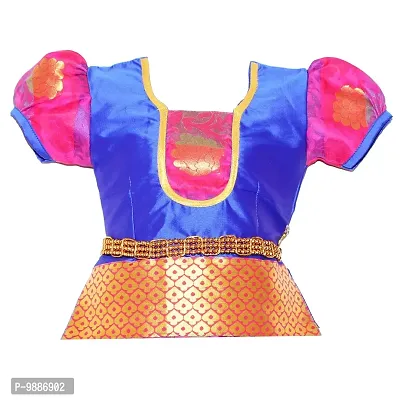 Alluring Purple Cotton Lehenga Choli With Waist Belt And Accessories For Girls-thumb3