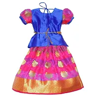 Alluring Purple Cotton Lehenga Choli With Waist Belt And Accessories For Girls-thumb3