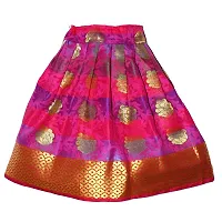 Alluring Purple Cotton Lehenga Choli With Waist Belt And Accessories For Girls-thumb1