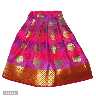 Alluring Purple Cotton Lehenga Choli With Waist Belt And Accessories For Girls-thumb2