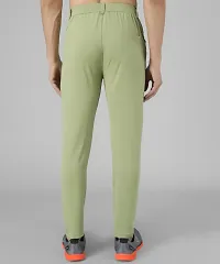 Stylish Green Polyester Blend Solid Regular Track Pants For Men-thumb1