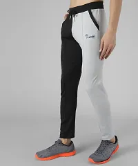 Multicoloured Cotton Spandex Regular Track Pants For Men-thumb3