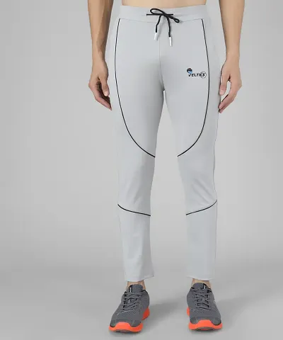 Stylish Blend Solid Regular Track Pants For Men