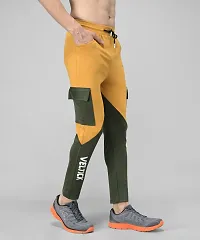 Multicoloured Cotton Spandex Colourblocked Regular Fit Track Pants-thumb2