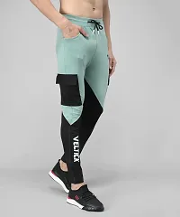 Multicoloured Cotton Spandex Colourblocked Regular Fit Track Pants-thumb2