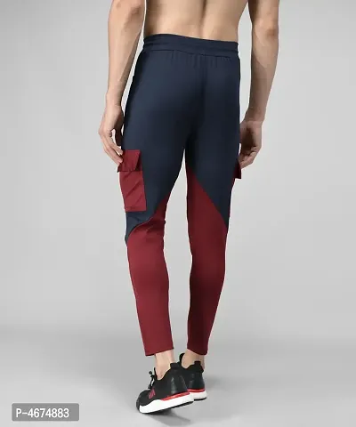 Multicoloured Cotton Spandex Colourblocked Regular Fit Track Pants-thumb2