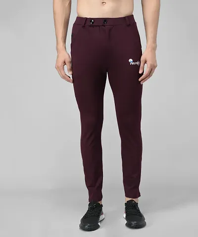 Stylish Blend Solid Regular Track Pants For Men