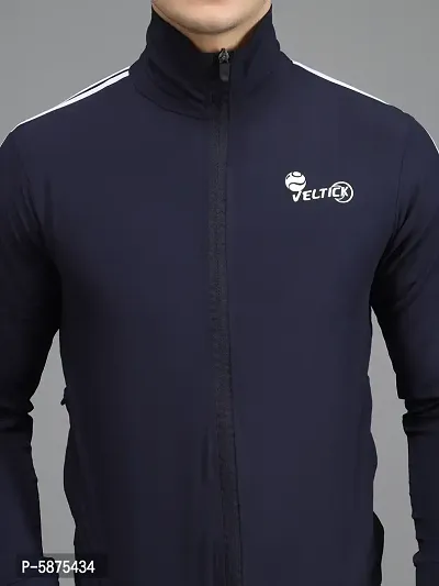 Navy Blue Lycra Blended Jackets For Men-thumb5