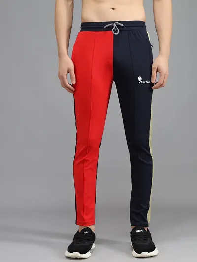 Lycra Color Block Regular Fit Track Pants