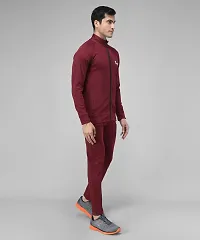Stylish Fancy Cotton Blend Solid Regular Fit Tracksuit For Men-thumb2