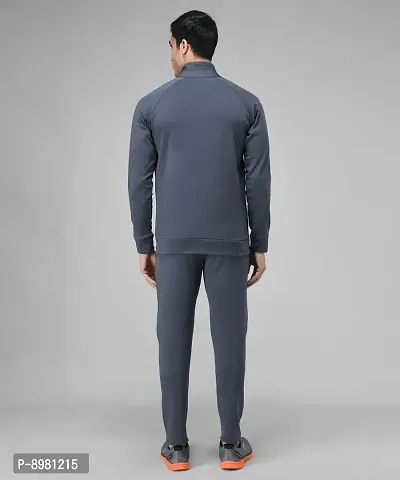 Stylish Fancy Cotton Blend Solid Regular Fit Tracksuit For Men-thumb2