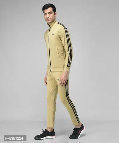 Stylish Fancy Cotton Blend Solid Regular Fit Tracksuit For Men-thumb4