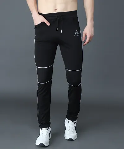 Stylish Cotton Solid Regular Track Pants For Men