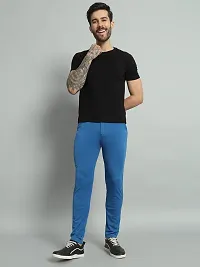 Stylish Blue 4 Way Lycra Solid Trouser For Men-thumb3