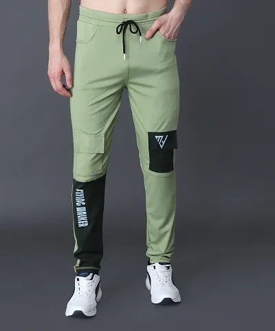 Comfortable Polyester Regular Track Pants For Men 
