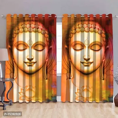 Hunny Decor Printed 3D Solid Polyester Printed Window Curtains | Digital Premium Curtains for Room | Home Decor (Curtains-7ft-20)-thumb0