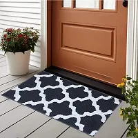 Hunny D?cor Indoor Modern Luxury Solid Door Mats for Bathroom Entrance Anti Skid Water Absorbent Dirt Trapper Rugs with Back Rubber Binding (Doormat-Gray)-thumb1