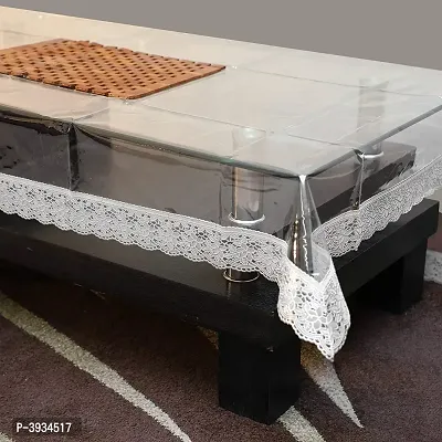 Stylish Silver Border Water Proof Center Table Cover