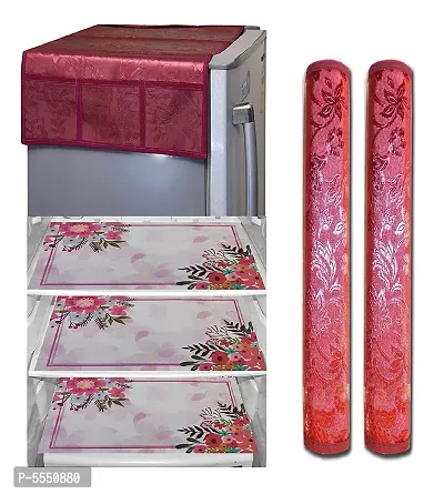 Superb Polyester Fridge Cover Set (Pack of 6)