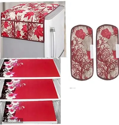 Superb Polyester Fridge Cover Set (Pack of 6)