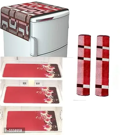 Superb Polyester Fridge Cover Set (Pack of 6)