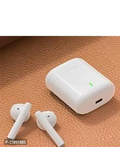 White BT Wireless Earbuds Bluetooth Headphones with Charging Case Built in Mic in Earbuds-thumb0