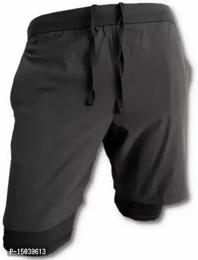 Stylish Cotton Dyed Regular Shorts For Men And Boys-thumb0
