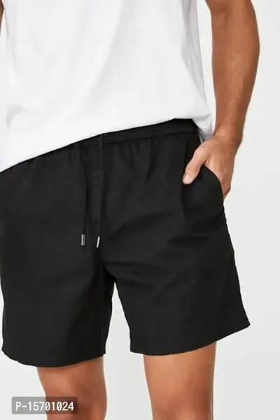 Black Casual Shorts for Men-thumb0