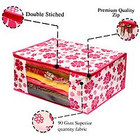 AARON INC Non Woven Saree Cover Designer   Wardrobe Organizer   Regular Clothes Bag Front Transparent Window.-thumb3