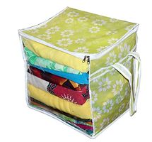 Designer Printed Front Transparent Window Multi Purpose Storage Bag with Zip- 4 Pieces-thumb2