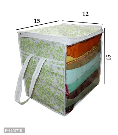 Designer Printed Front Transparent Window Multi Purpose Storage Bag with Zip-thumb3
