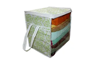 Designer Printed Front Transparent Window Multi Purpose Storage Bag with Zip- 4 Pieces-thumb1