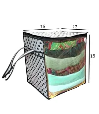 Designer Printed Front Transparent Window Multi Purpose Storage Bag with Zip- 2 Pieces-thumb3