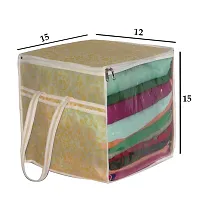 Designer Printed Front Transparent Window Multi Purpose Storage Bag with Zip- 2 Pieces-thumb2