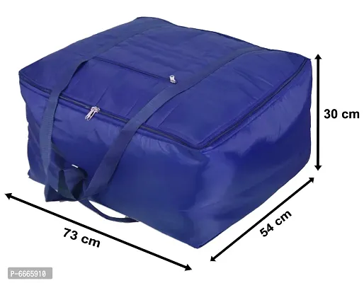 Durable Parachute Jumbo Underbed Rectangular Storage Bag Satan Bag With Zipper And Handle Large Blue Pack Of 1-thumb2