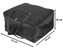 Durable Parachute Jumbo Underbed Rectangular Storage Bag Satan Bag With Zipper And Handle Large Black Pack Of 1-thumb1