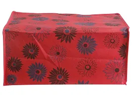 Designer Non-Woven Red Flower Saree Cover-thumb3