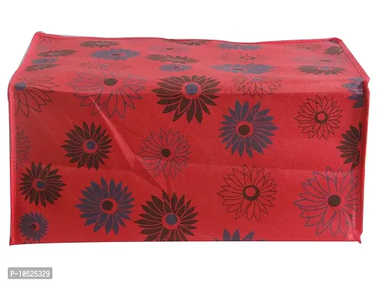 Designer Non-Woven Red Flower Saree Cover-thumb4