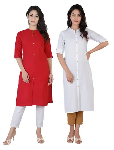 AARON INC Women's Regular Kurti (AARON Kurti_Multicolor_L)