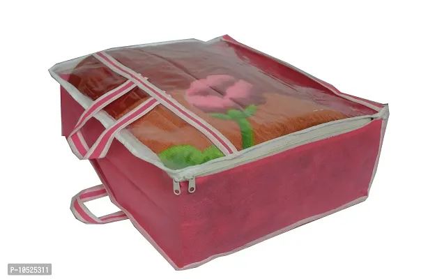 Underbed Storage Bag, Storage Organizer, Single Blanket Cover with Zipper  Handles-thumb4