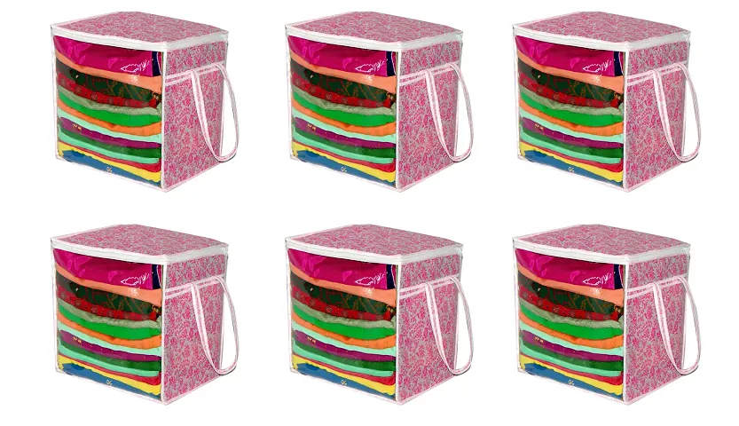 Designer Non-Woven Patti Saree Cover Box (Set Of 6)