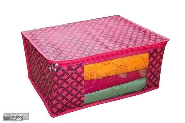 Trendy Non Woven Saree Cover Storage Bags Saree Organizer (Set of 7)-thumb2