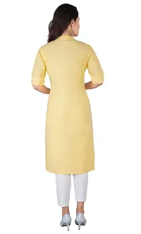 AARON INC Stand Coller Woman Cotton Plain Colour Kurti Pack of 2 Multicolour-thumb2