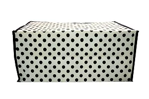 Non-Woven Fabric Off White Polka Dot Print Front Transparent Window Multi Purpose Clothing, Saree and Suit Storage Bag With Zip- Pack Of 6-thumb3