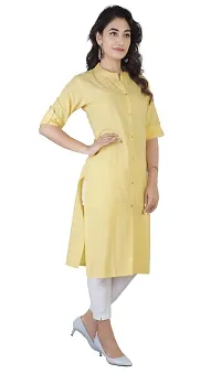 AARON INC Stand Coller Woman Cotton Plain Colour Kurti Pack of 2 Multicolour-thumb4