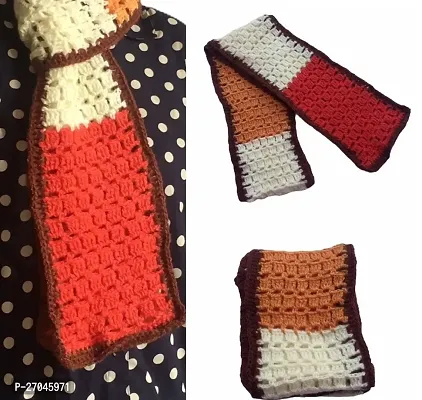 Stylish Handmade Woolen Infinity Scarf Stole Multicolour-thumb0