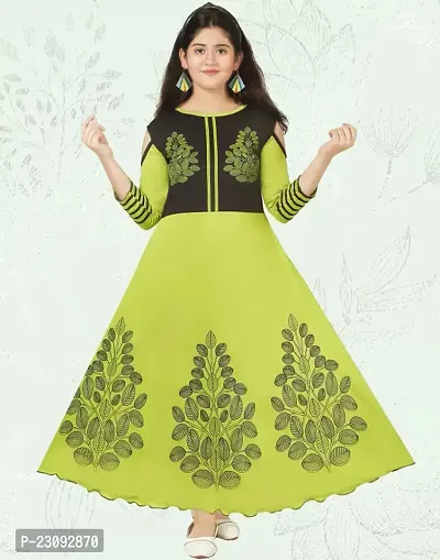 Stylish Girls Maxi Full Length Party Dress Light Green