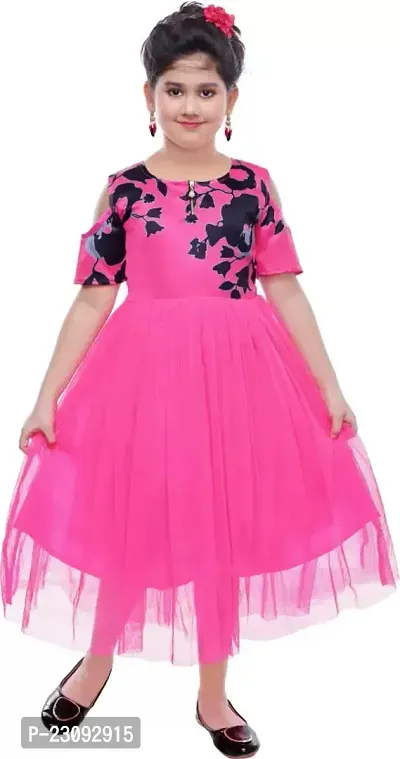 Stylish Girls MaxiFull Length Party Dressnbsp;Pink Fashion Sleeve