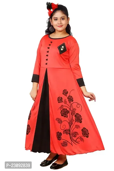 Stylish Girls Maxi Full Length Party Dress Red-thumb4